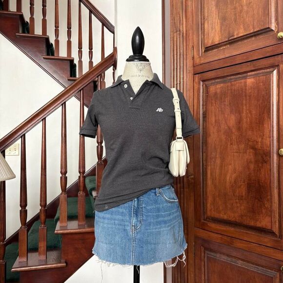 Aeropostale Tops - Aeropostale Grey and White Polo Shirt Vintage Y2k Preppy Aeropostale